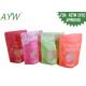 1 / 8oz Stand Up Food Packaging Bags Double Track Tab For Dried Flower Tea