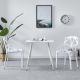 White Color Center Coffee Table , Small Space Square Dining Table With Chairs