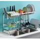 Polishing Sink Drying Rack 20 Inch Height , Rust Free Kitchen Dish Rack Over Sink