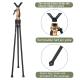 Rubber Tripod Feet Hunting Shooting Sticks Black Pole With Bubble Level