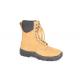 High cut nubuck leather upper anti smashing industrial protective safety shoes