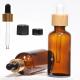 Customized Hot Stamping 2oz Glass Dropper Bottles With Plastic Lid