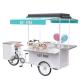 Multipurpose Mobile Food Stand , Commercial Food Cart Pure Steel Body