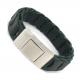 Healthy negative ion genuine magnetic leather bracelet, MOQ 100pcs