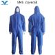175*140cm CE Type5 6 En1149 Disposable Isolation Hooded Coverall for Chemical Industry