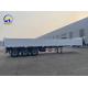 3alxes Used Fence Cargo Flatbed Semi Trailer for Self-dumping 30-100t Loading Capacity