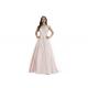Simple Elegant Satin Fabric Sleeveless Ball Gown Baby Pink European Style