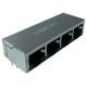 ARJM14A2-805-BA-CW2 1x4 Side Entry Multi - port RJ45 Receptacle With 2.5 G Magnetic