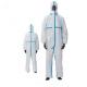 Hooded Disposable Isolation Gowns , Latex Free Disposable Protective Coveralls