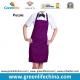 Top quality purple apron with front proket custom printing logo for company advertisment