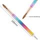 Colorful Rainbow Kolinsky Hair Nail Gel Brush ODM Metal Nail Art Pen