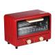 12L Red Multifunctional Electric Oven Galvanized 50Hz With Non Slip Foot Pad