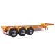 3 Axle 20foot 40 prime Skeleton Truck Trailer with Jost 2.0 or 3.5 Inch King Pin