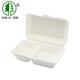 8in Biodegradable Meal Prep Containers 2 Compartments Bagasse Takeaway Boxes