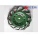Fan Cup Turbo 7 Inch Concrete Masonry Grinding Wheel 115mm Green Color