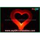 Nylon Cloth Party Inflatable Light Decoration Red Heart Shape For Event Wedding