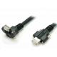 Black CAT 6 SSTP Camera Data Cable / Right Angle Cable M2 Nickel Plated Screw