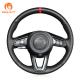 Hand Sewing Artificial Leather Steering Wheel Cover Red Stripe for Mazda 3 Axela 6 Atenza CX-5 CX5 CX9 2016 2017 2018 2019