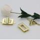 Factory direct sale light gold bag making accessories rectangle metal locks
