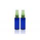 30 Ml Blue Refillable PET Plastic Spray Bottles With Light Green Mist Pump