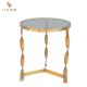 Living Room Furniture High Quality Tempered Glass Tea Table Design Metal Table