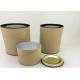 Anti - Rust Paper Tube Packaging With Metal Lid / Tea Tin Paper Cylinder Containers