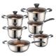 The New Listing 12 PCS Stainless Steel Cooking Set Pots And Pans Cookware Sets Cooking Soup Pots Set
