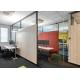 Sturdy and long-lasting Glaszed partition wall with tempered glass insulation wall