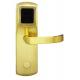 Electronic Card Hotel Door Lock Plated Gold Finishing Fits Door Thickness 38 - 50mm