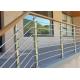 Wood / PVC Handrail Stainless Steel Railing Investment Casting For Office Buildings