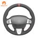 Hand Stitching Black Suede Steering Wheel Cover for Renault Megane 3 Coupe RS 2010 2011 2012 2013 2014 2015 2016