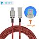 Nylon Braided USB Data Cable With LED Light IPhone 5 6 7  8 X  XR IPad Compatible