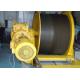 Electric Winch Machine 5 Ton Alloy Steel Yellow With Grooved Drum