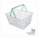 Small Retail Store Metal Shopping Basket Chrome Plating 400x300x215mm