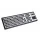 IP65 Brushed Steel Liquid Proof Ruggedized Keyboard 106 Keys With Touchpad