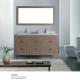 150cm Wide Floor Mounted Bathroom Cabinets with Double Basin and Six Drawers