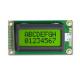 STN Transflective 0802 Character LCD Display Module Positive Green Monochrome