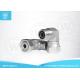 90° Elbow Male To Female ORFS Adapters Hydraulic Fittings With White Zinc Plated