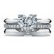 14K White Gold Heart Shaped Diamond Engagement Ring 0.6ct OEM ODM