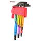 Screwdriver and socket set Multi Colour Ball End Allen Key Set 9 Pce CR-V Steel Diamond Shaped Tips Design