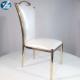 Chrome SS Wedding Banquet Chair Upholstered Gold Dining Room Chair