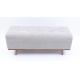 Nordic Style Light Luxury Fabric Bed End Bench Solid Wood Base