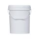 HDPE 20 Liter Paint Bucket Cylindrical 20L White Plastic Bucket With Lid