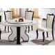 dining room 8 person round marble table with Lazy Susan furniture