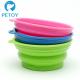 Durable Round Plastic Pet Bowls Reusable Silicone Cat Bowl OEM Service