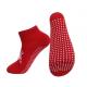 Red Non Slip Yoga Socks For Adults Man Women Pilates Barre Trampoline Anti-Skid Socks