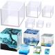 LSY  Set of 4, 3, 2, 1.5, 1, 0.5 Clear Silicone Cube Molds, Large Deep Square Epoxy Resin Mold, Transparent Cube