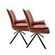 High Back Luxury Swivel Dining Chairs 180°  Contemporary PU Leather