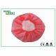 Eco - Friendly Dental Disposable Hair Caps , Red Operating Room Caps With Polypropylene Materials