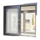 Out Swing Horizontal Balcony Sliding Window with Tempering Glass of Aluminum Alloy